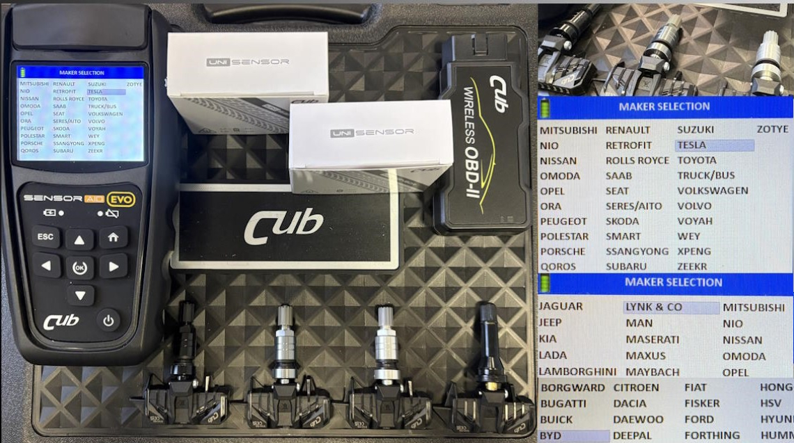 Cub TPMS permium klasės slėgio davikliai jau pas mus